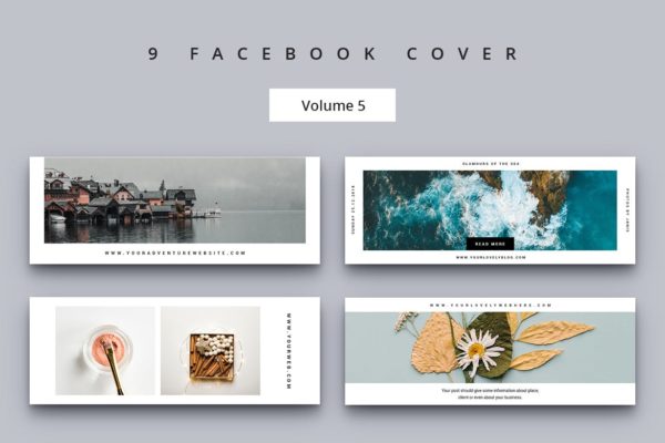 分享旅行Facebook脸书网封面Banner设计模板Vol.5 Facebook Cover Vol. 5