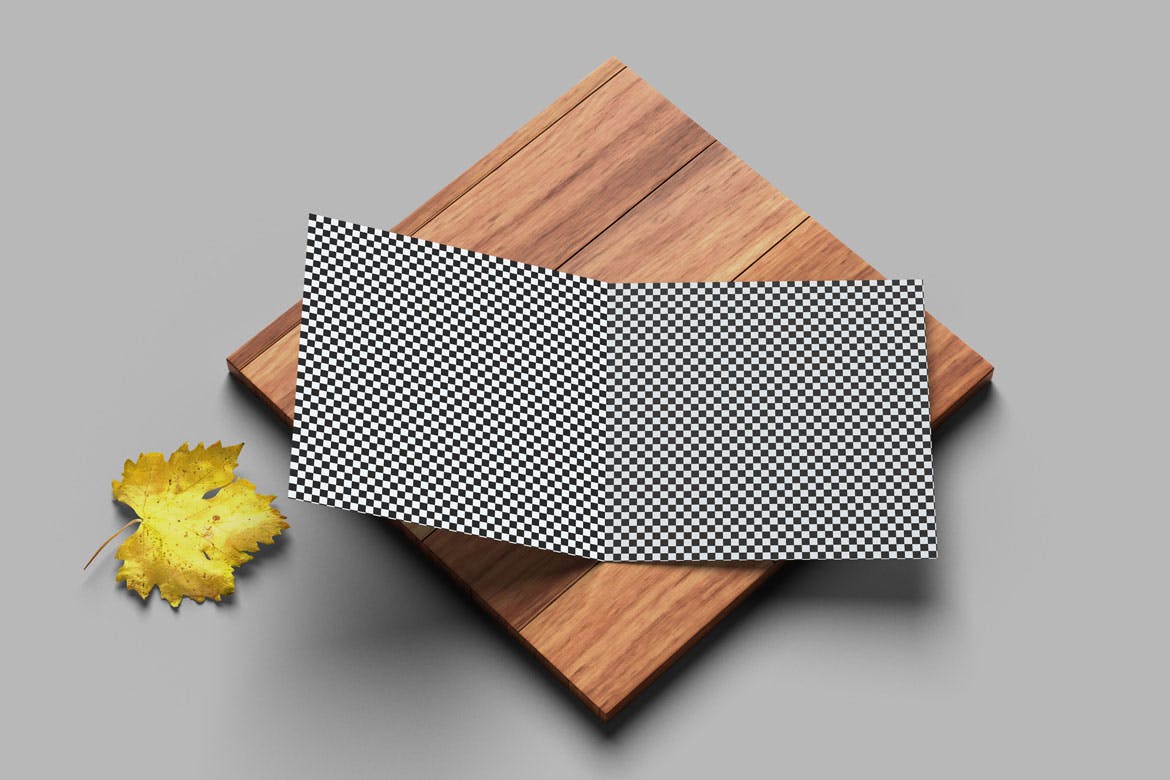 小册子方形双折设计样机 Square Bifold Brochure Mockup设计素材模板
