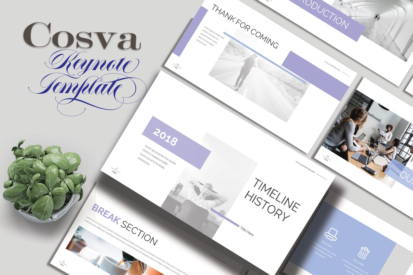年度报告企业演讲Keynote幻灯片模板素材 Cosva – Keynote Template设计素材模板