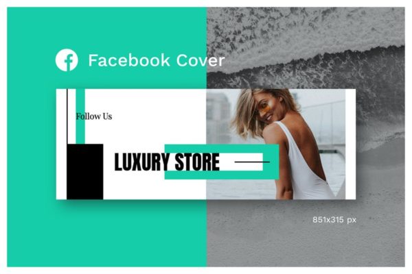 Facebook封面奢侈品商店Banner设计模板v11 Facebook Cover (Vol.11)
