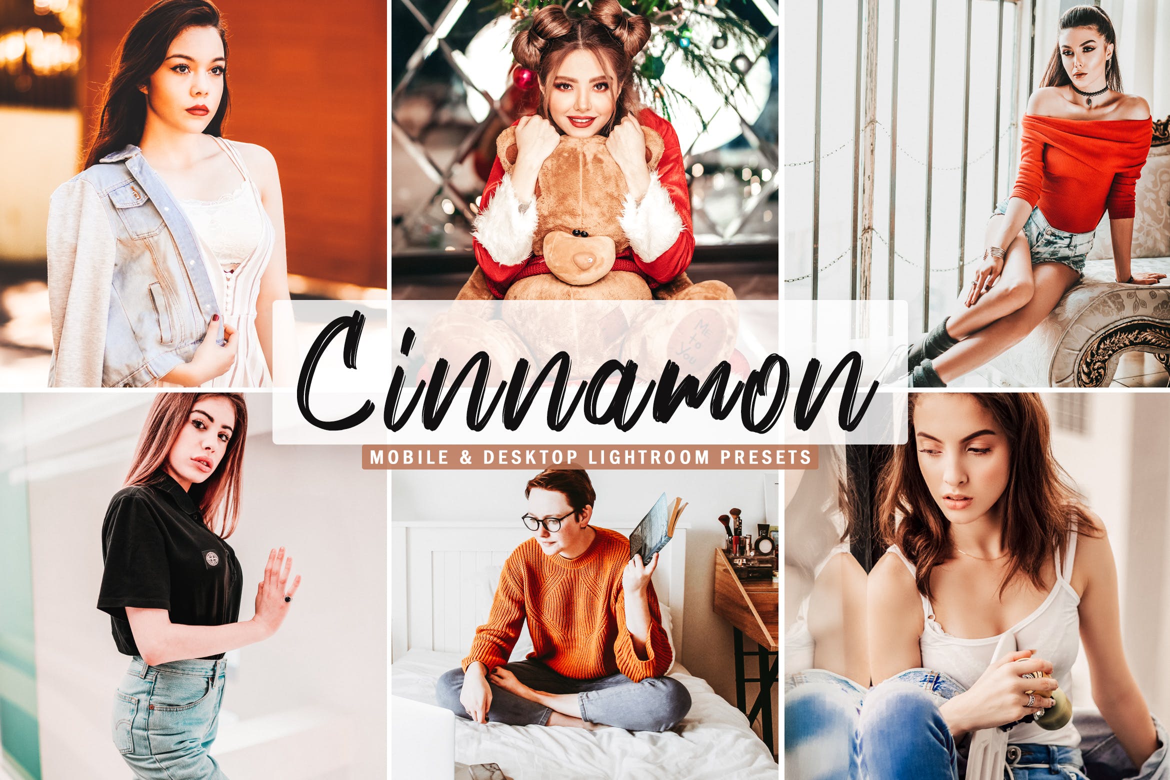 红色滤镜圣诞节日Lightroom预设合集 Cinnamon Mobile & Desktop Lightroom Presets设计素材模板