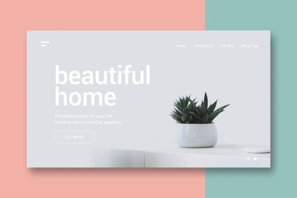 网站设计矢家居装饰量模板 Home Decor – Landing Page