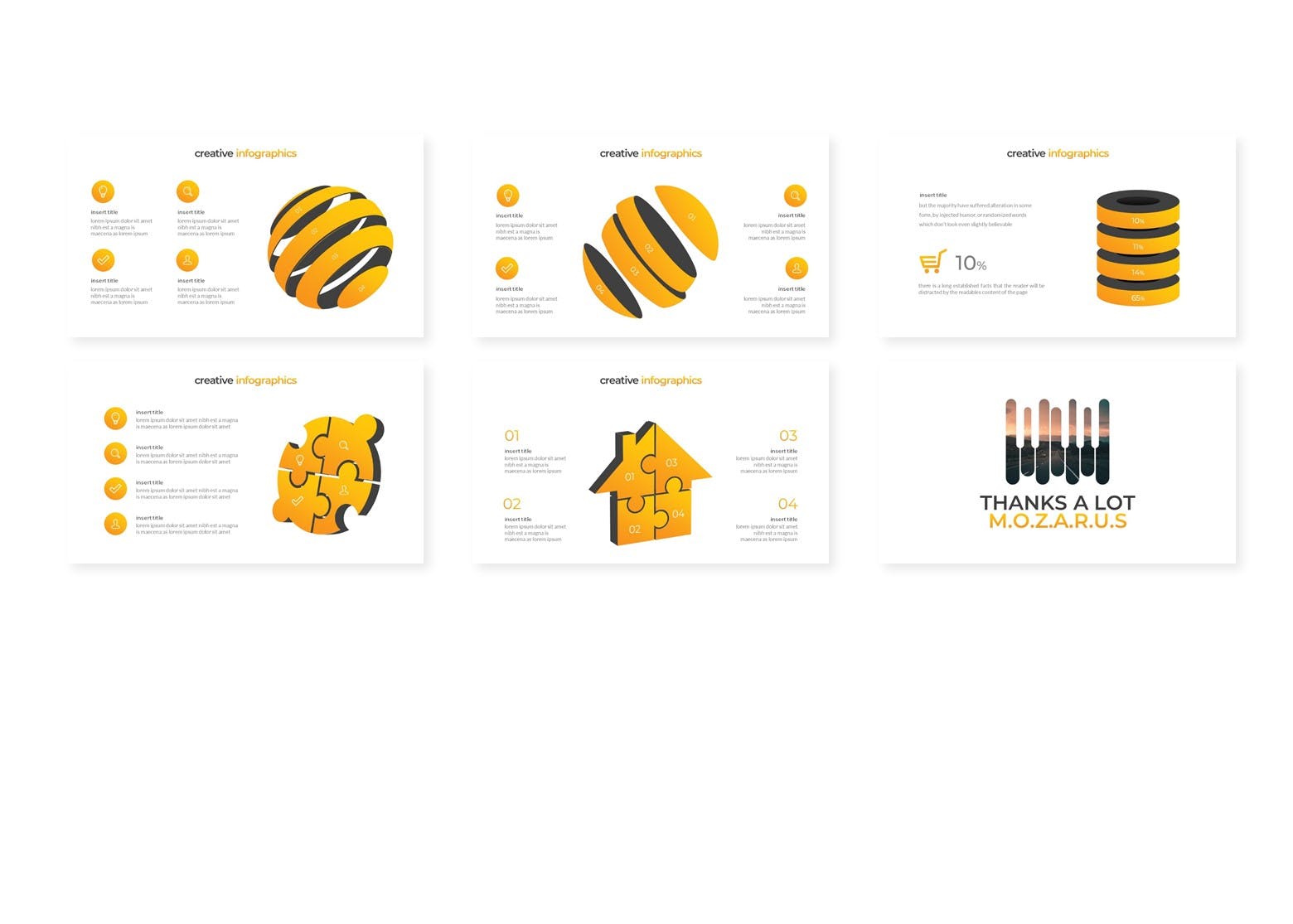 Google幻灯片创意排版设计时尚模板素材 Mozarus – Google Slides Template设计素材模板