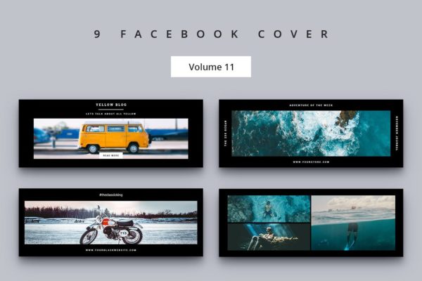 Facebook脸书网封面现代生活方式Banner设计模板Vol.11 Facebook Cover Vol. 11