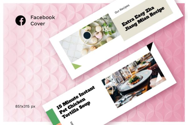 Facebook封面高级食品广告Banner设计模板v14 Facebook Cover (Vol.14)