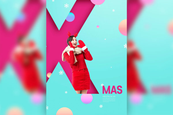 促销广告圣诞服装海报设计韩国素材