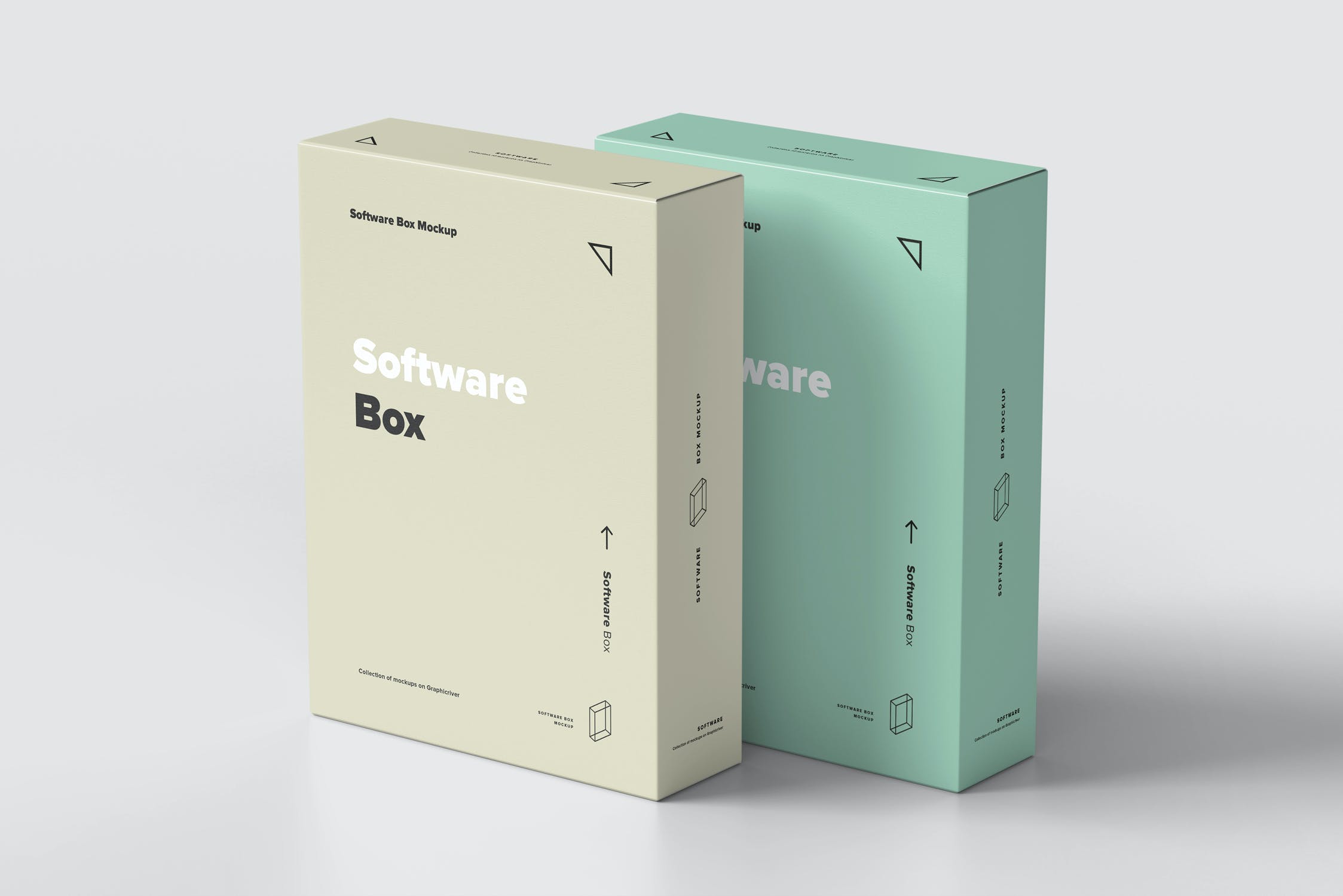 包装设计样机电脑游戏软件盒v2 Software Box Mock-up 2设计素材模板