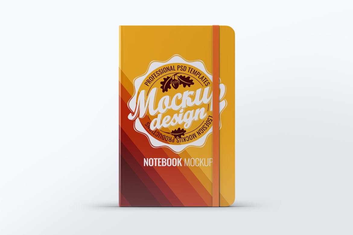 效果图展示笔记本/记事本样机 A5 Notebook Mock-Up设计素材模板