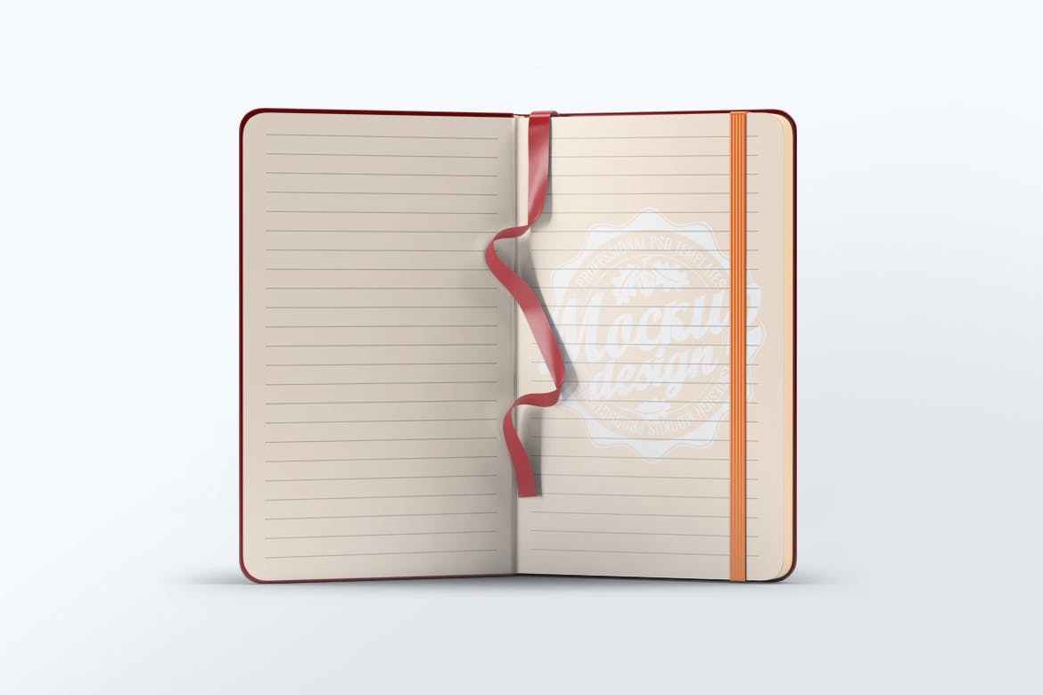 效果图展示笔记本/记事本样机 A5 Notebook Mock-Up设计素材模板