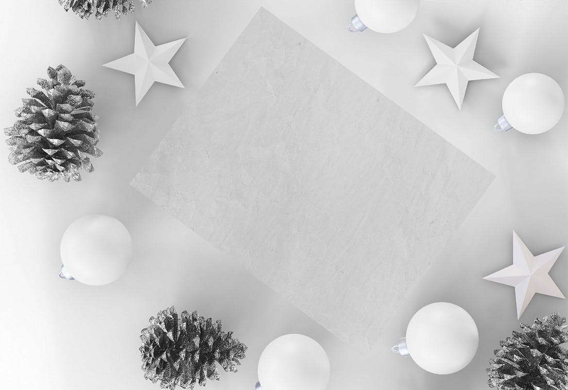 贺卡圣诞元素场景设计样机 Christmas Card Mockup设计素材模板