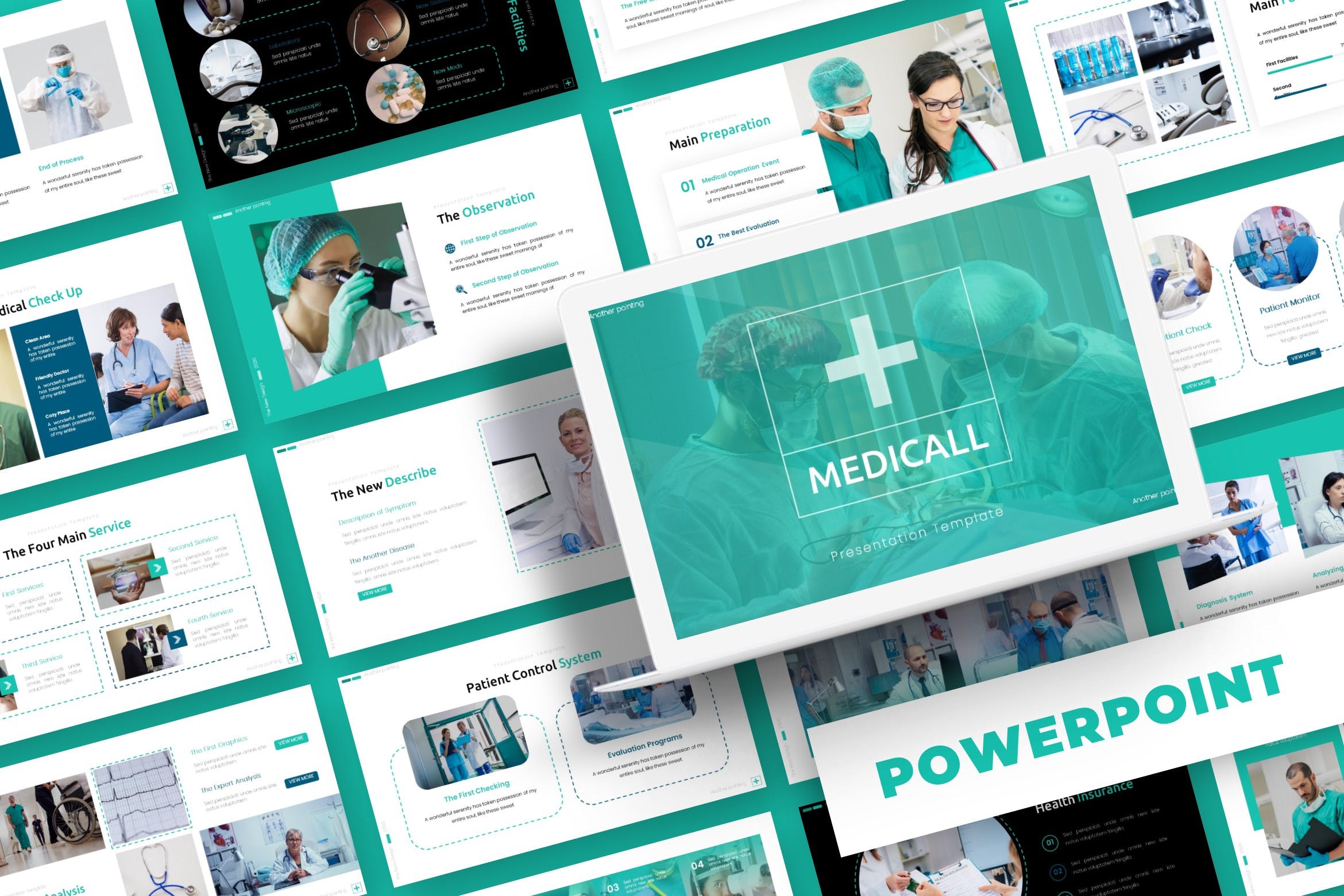 PPT演示文稿医疗主题 Medicall – Powerpoint Template设计素材模板