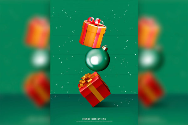 促销活动圣诞礼品海报设计韩国素材