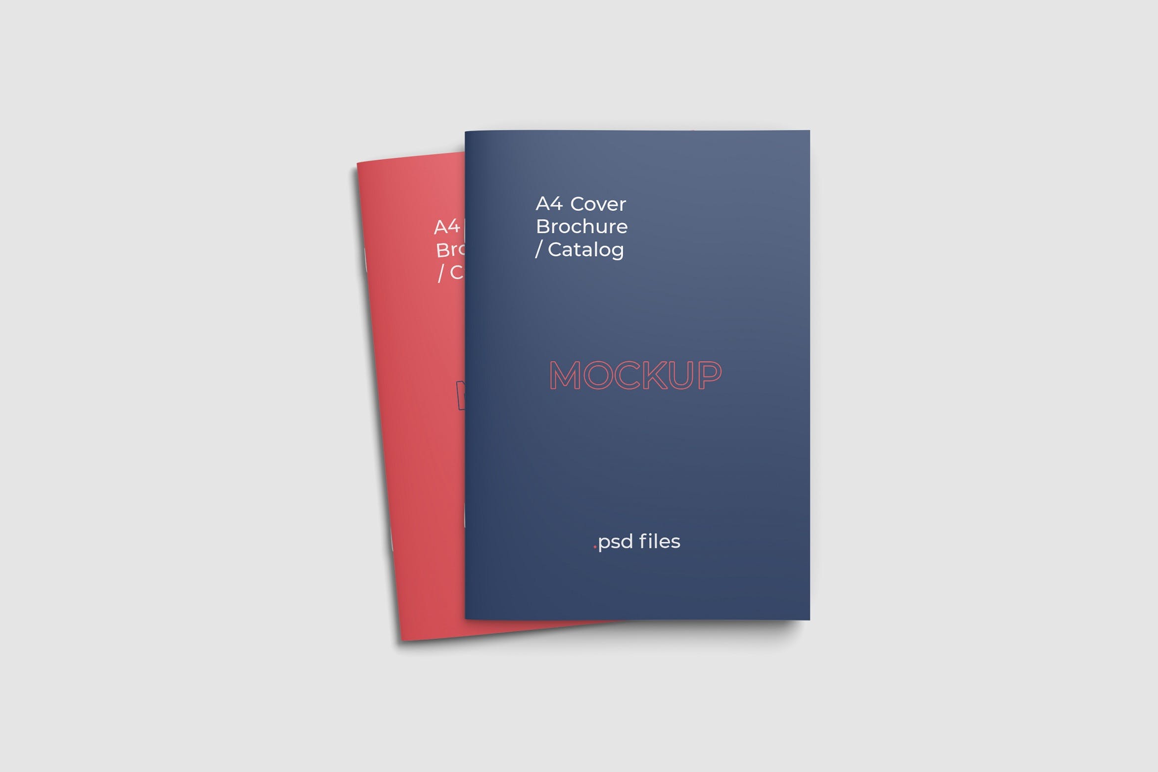 手册双封面设计A4杂志效果图样机 Double Cover A4 Brochure Mockups设计素材模板