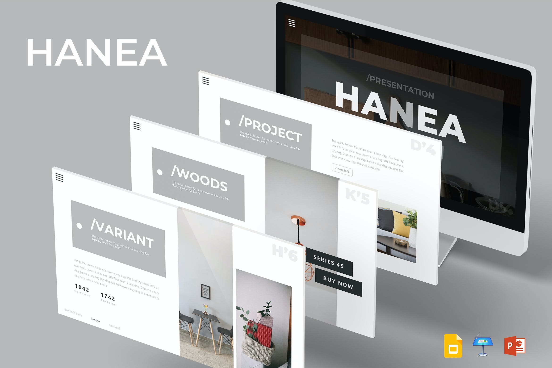精致家居舒适系列PPT模板 Hanea – Prensentation Template设计素材模板