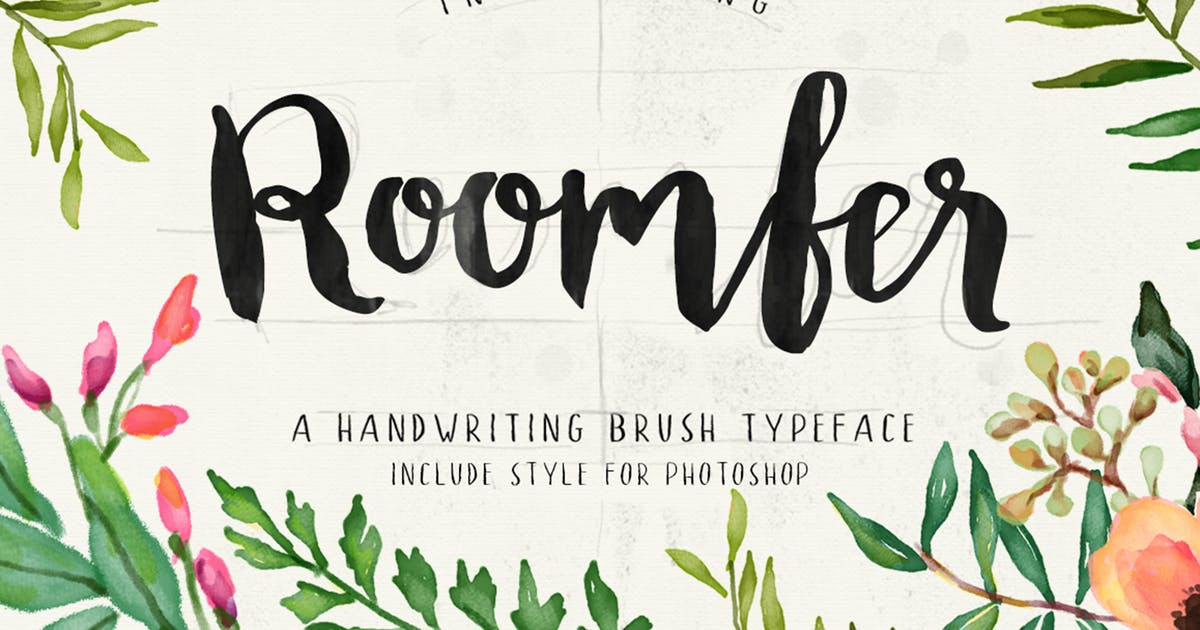 手写英文趣味粗体字体合集 Roomfer font + Style Photoshop设计素材模板