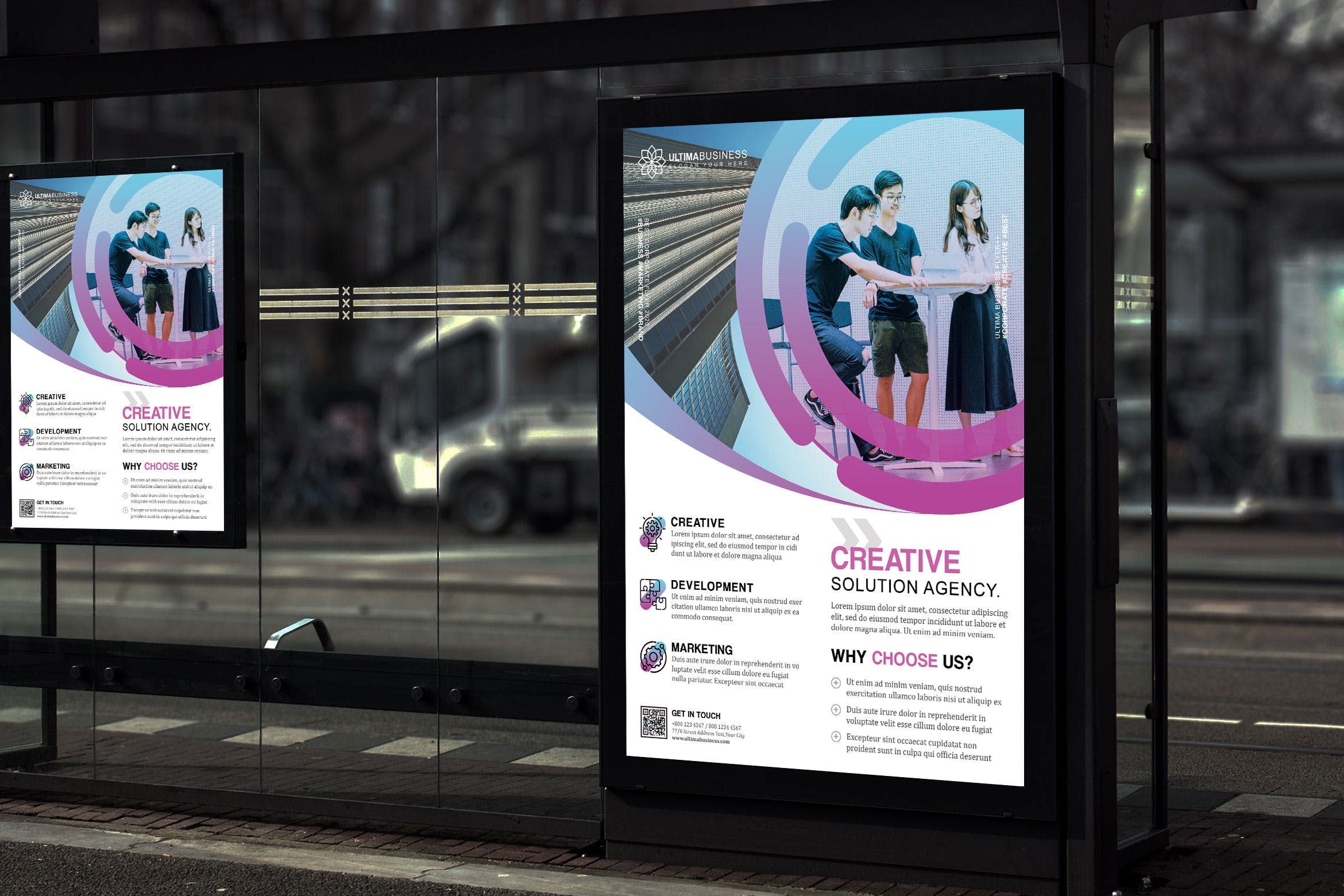 宣传广告创意企业海报设计模板 Ultima – Creative Corporate Poster HR设计素材模板