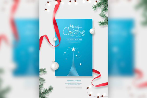 祝福问候主题圣诞节日海报设计韩国素材