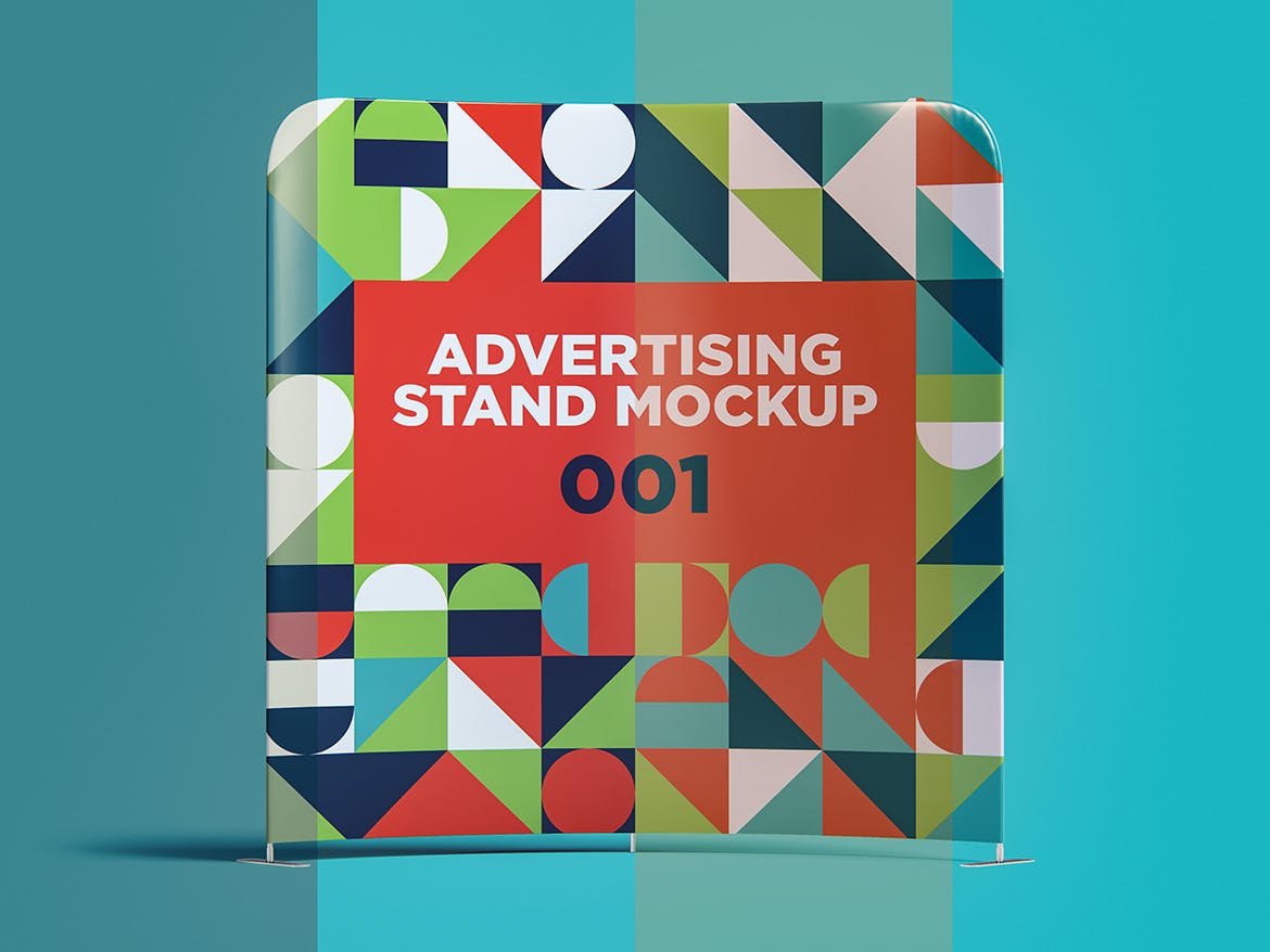 广告设计广告架展示样机模板v1 Advertising Stand Mockup 001设计素材模板
