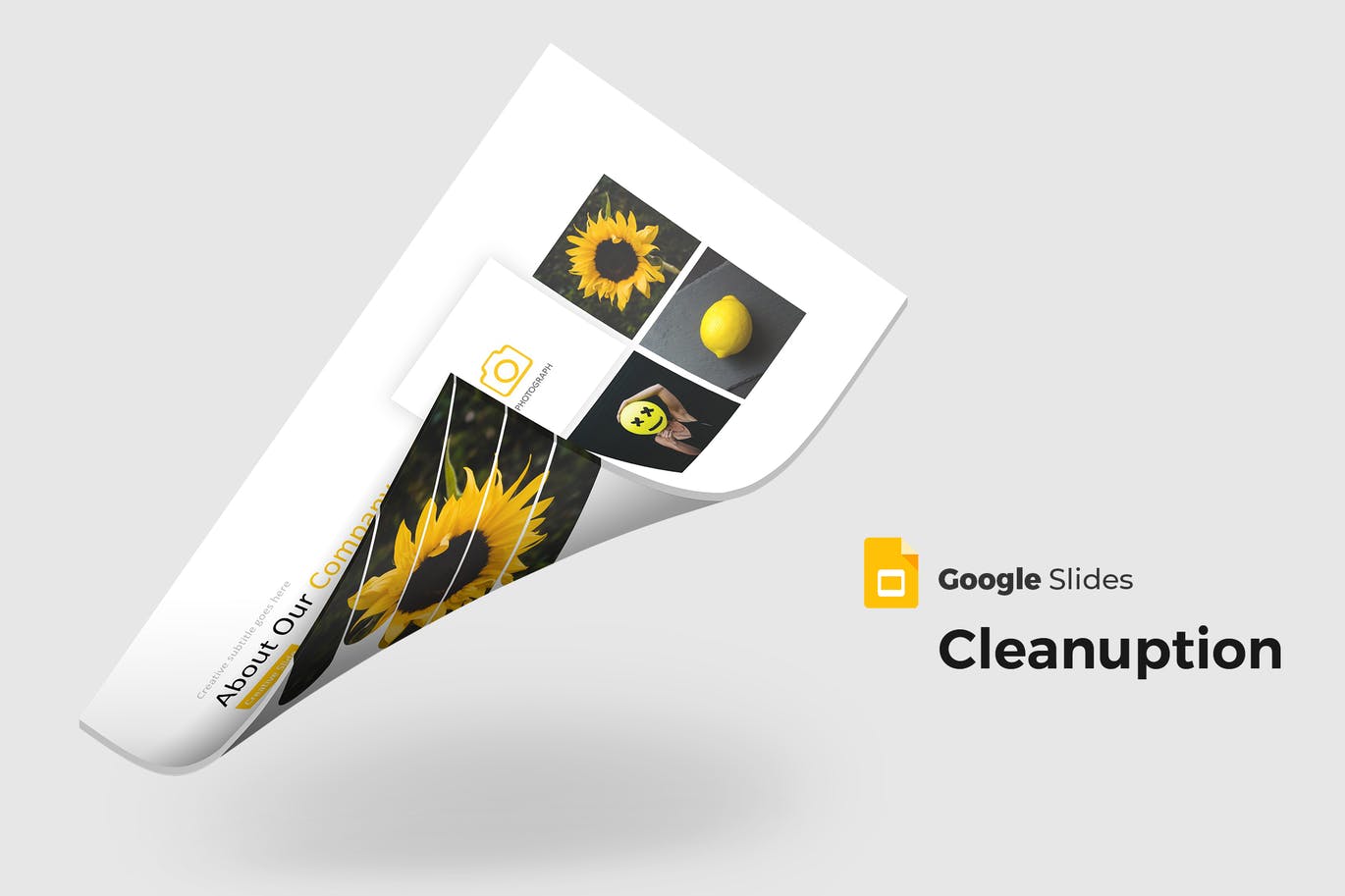 谷歌幻灯片摄影作品展示模板下载 Cleanuption – Google Slides Template设计素材模板