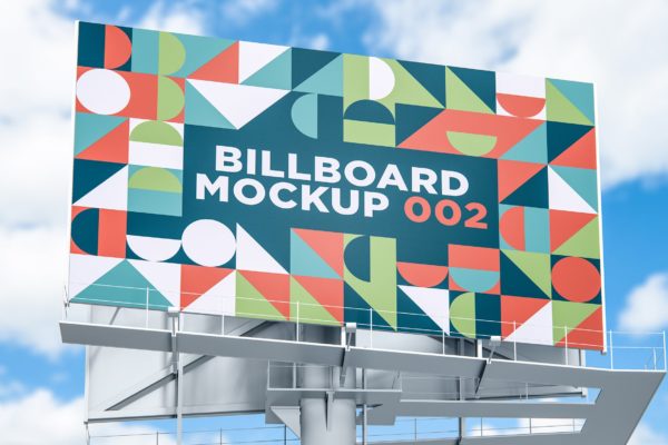 城市公路广告牌样机模板v2 Billboard Mockup 002